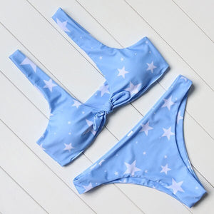 Star Printed Bikini Set