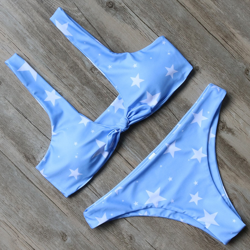 Star Printed Bikini Set