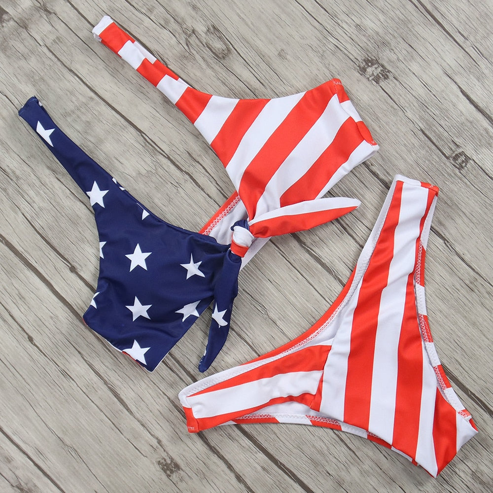 American Flag Bikini Set
