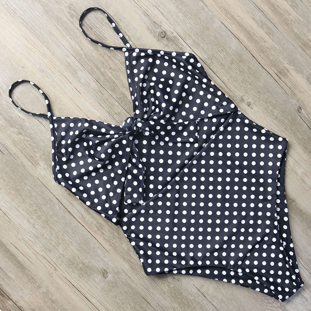 Polka-dot One Piece Swimwear